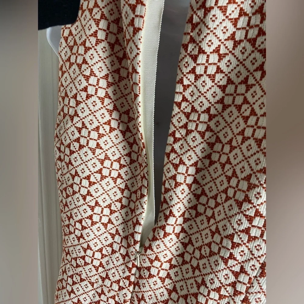 Tory Burch NWT Fit & Flare Red and White Patterned Dress